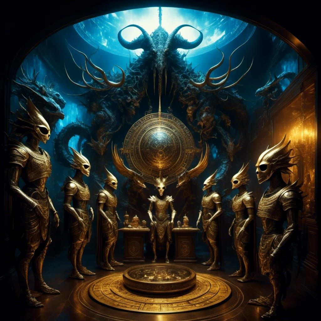 Cryptid Taxidermy in Ordo Templi Structure