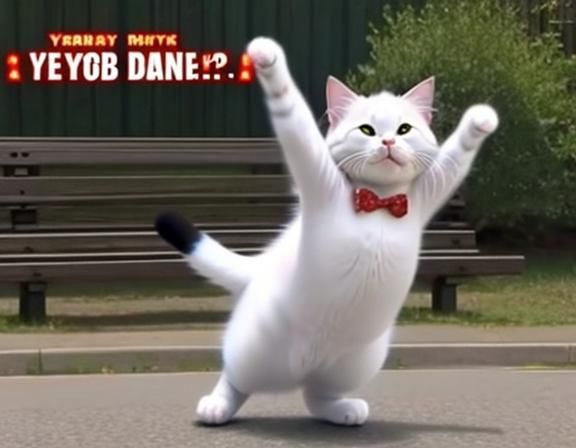 Funny Dancing Cat Meme with Subtitles