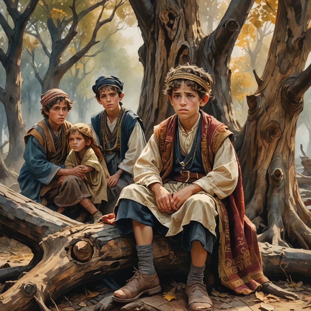 Upset Jewish Child: Fantasy Concept Art