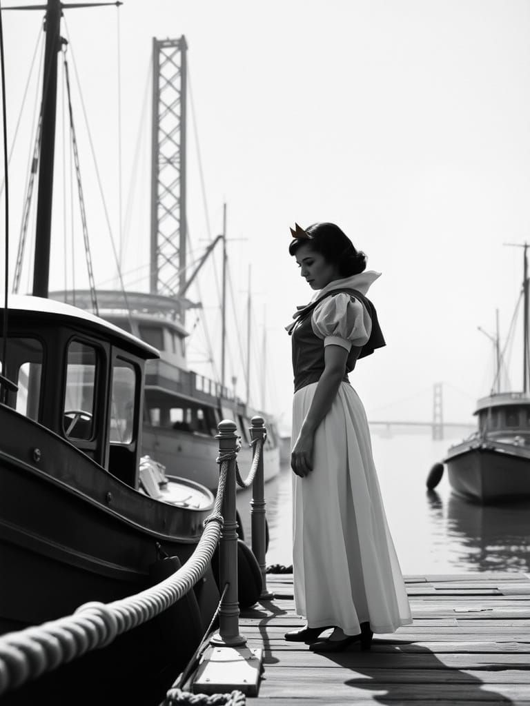 Snow White in Noir Docks of New York, 1928