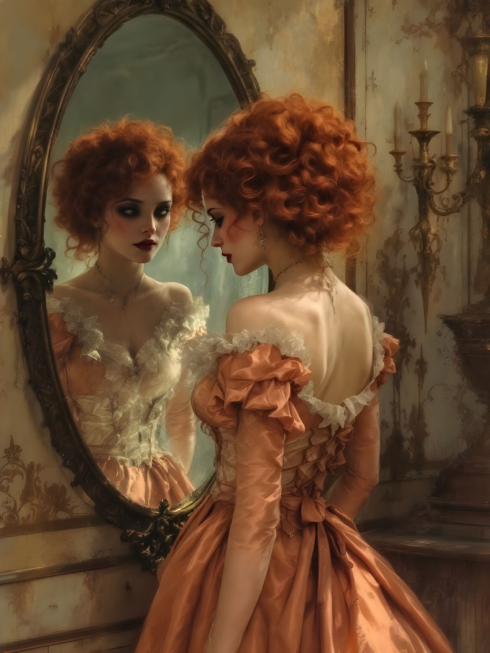 Victorian Vampire in Dreamy Vignette, Inspired by Edward Cuc...