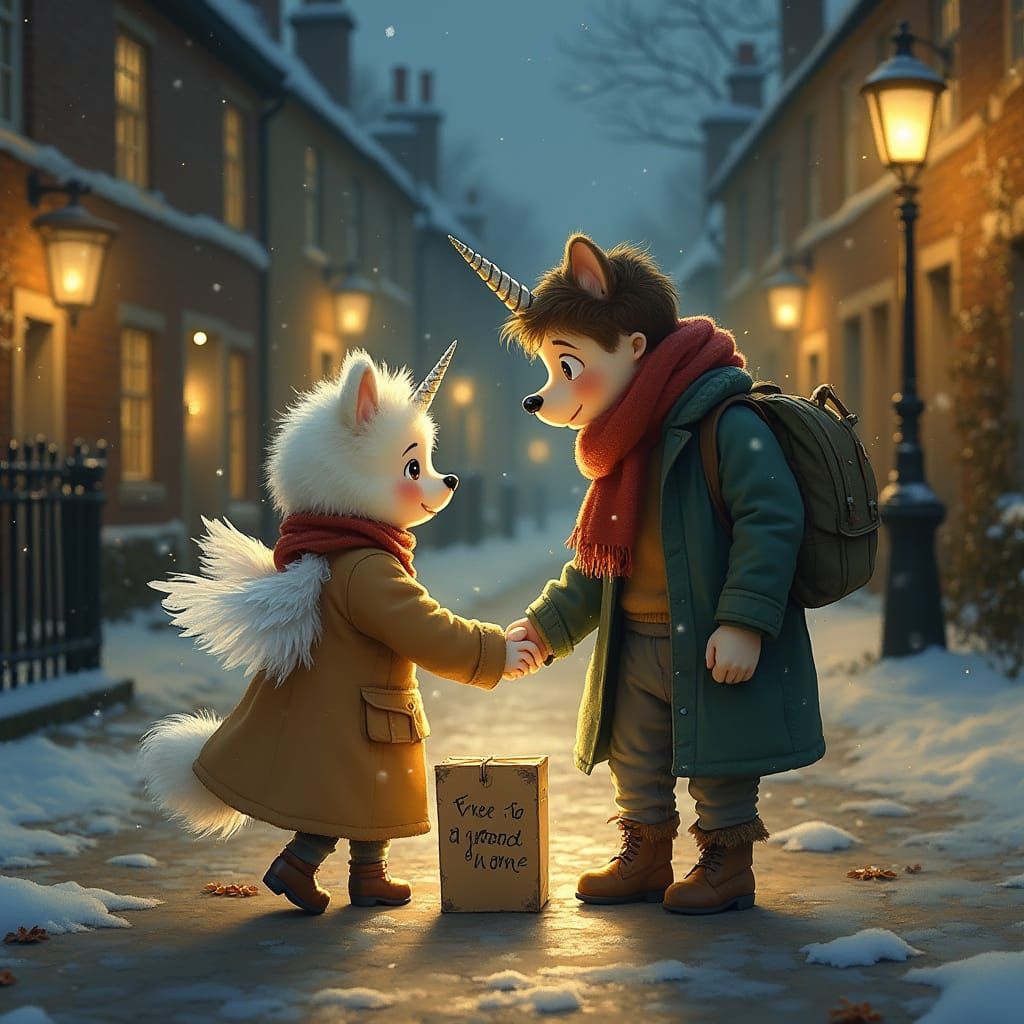 Father and Daughter Discover Magical Pomeranian in Whimsical...