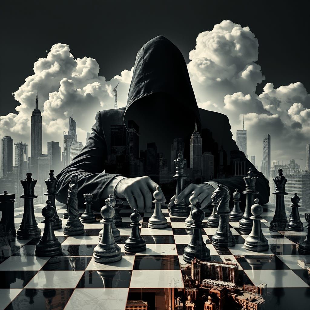 Surrealist Figure Manages Nation's Fate in Intense Chess Gam...