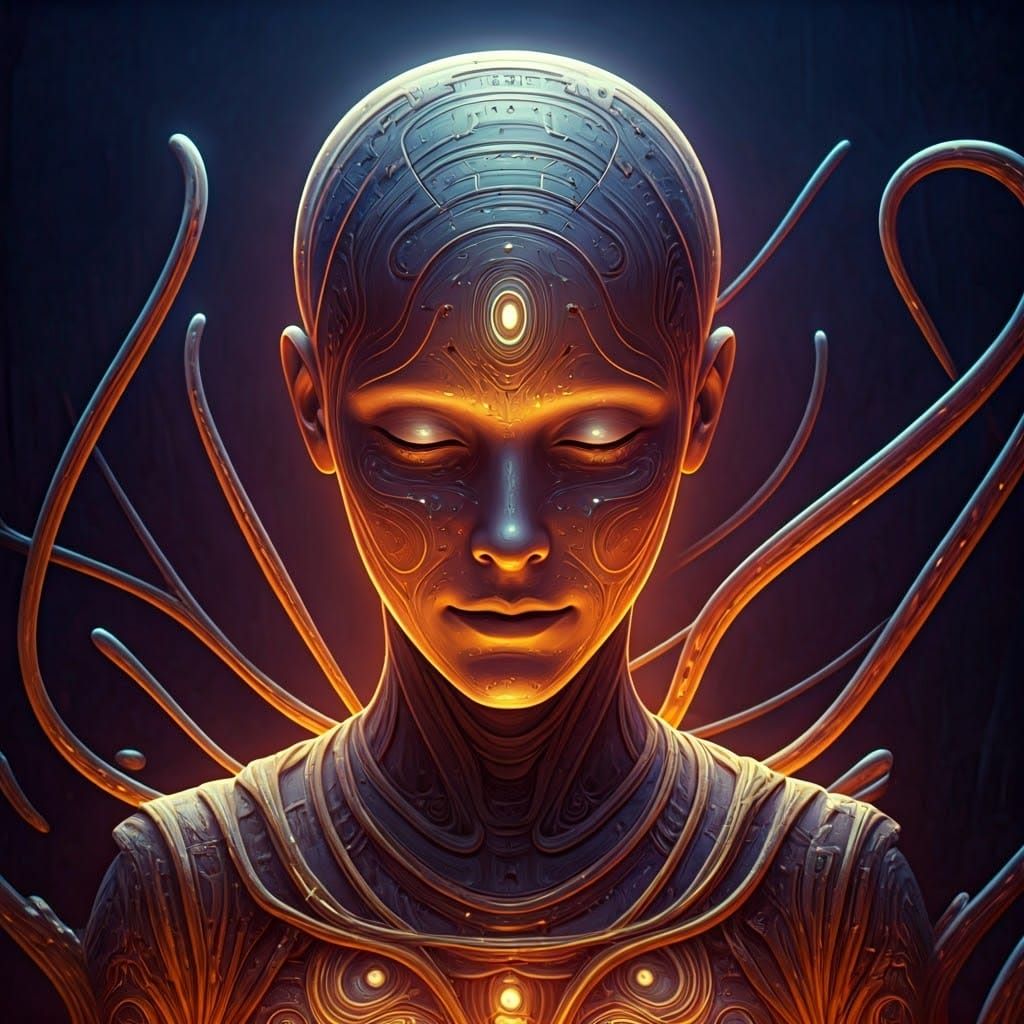 Ethereal AI Kindness in a Dreamlike Realm