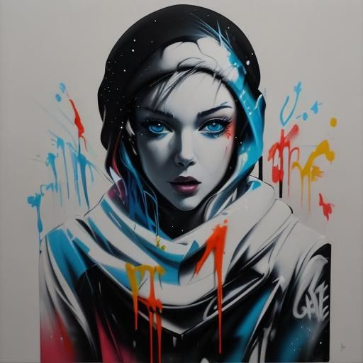 Graffiti Art of a Snowy Night