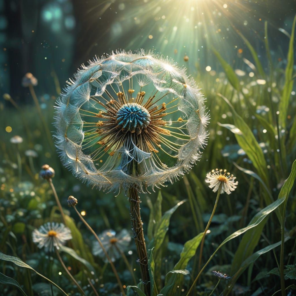 Enchanted Fairy Amidst Blooming Meadow