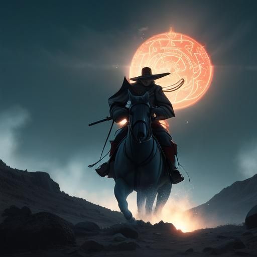 Cinematic Turkmen Tribes in Anime Style