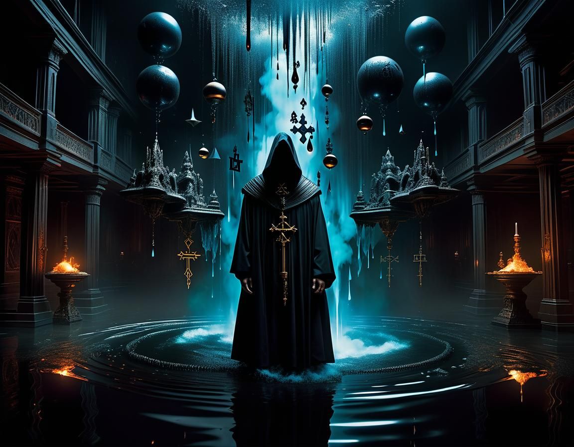 Mystical Cloud of Tears in Dark Academia Style