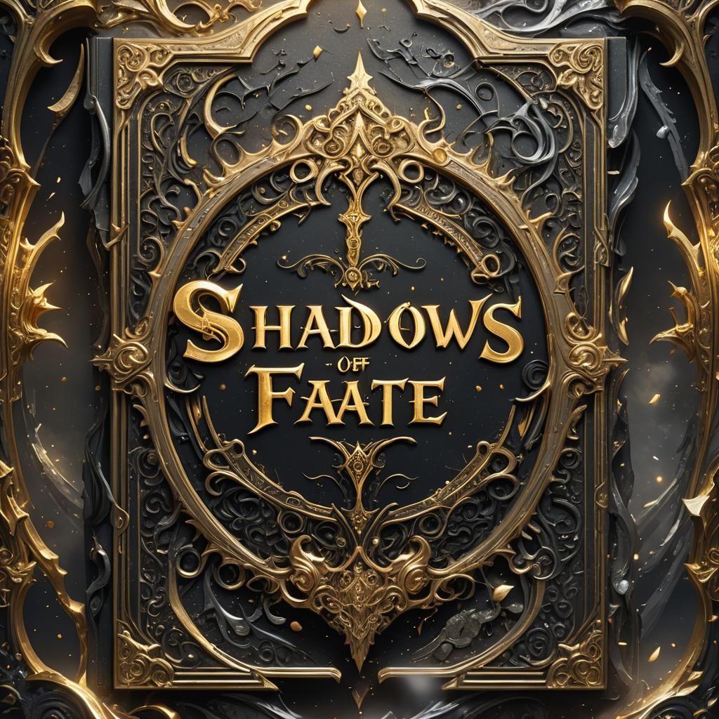 Fantasy Book Cover with Gold and Silver Details