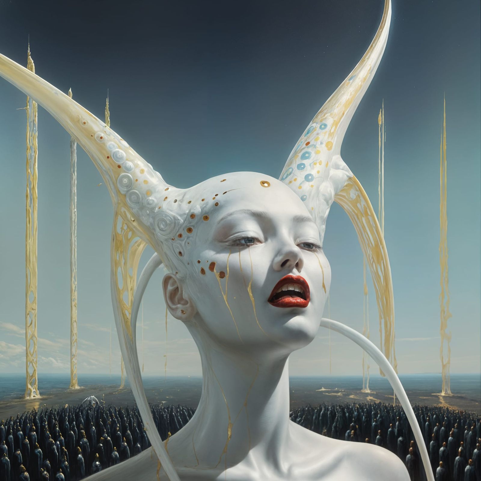 Abstracted Alien Portraits in Bizarre Landscape