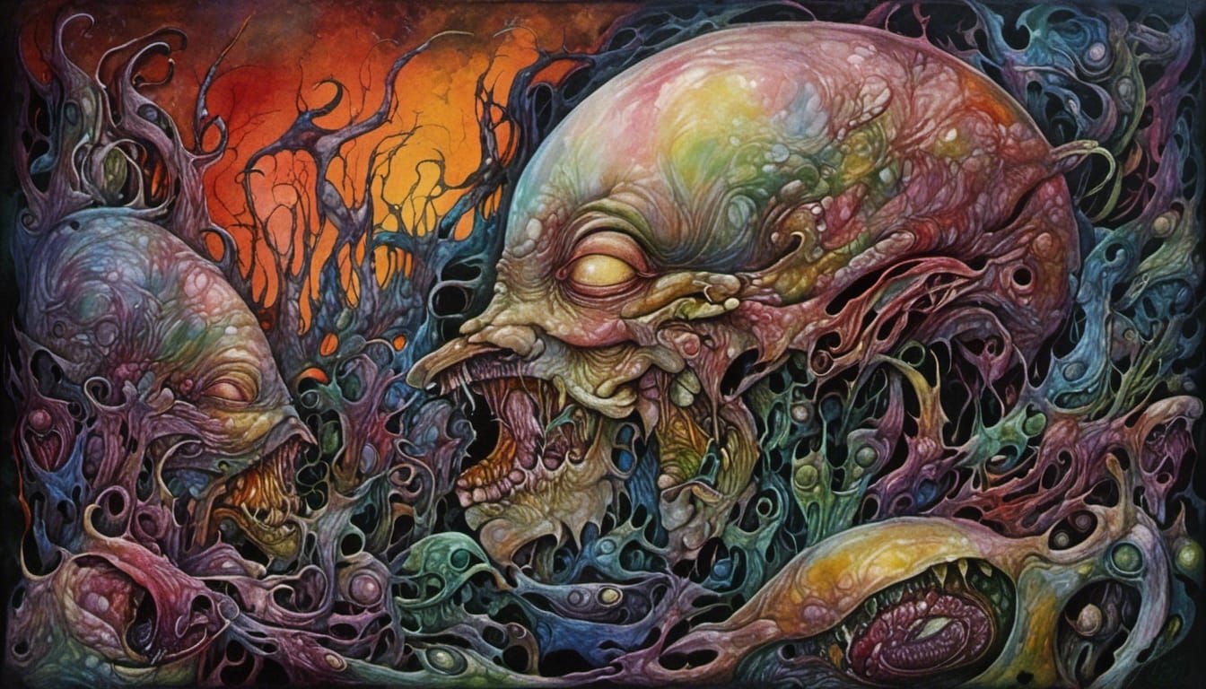 Colorful Graffiti Art in Space: Surreal Street Art