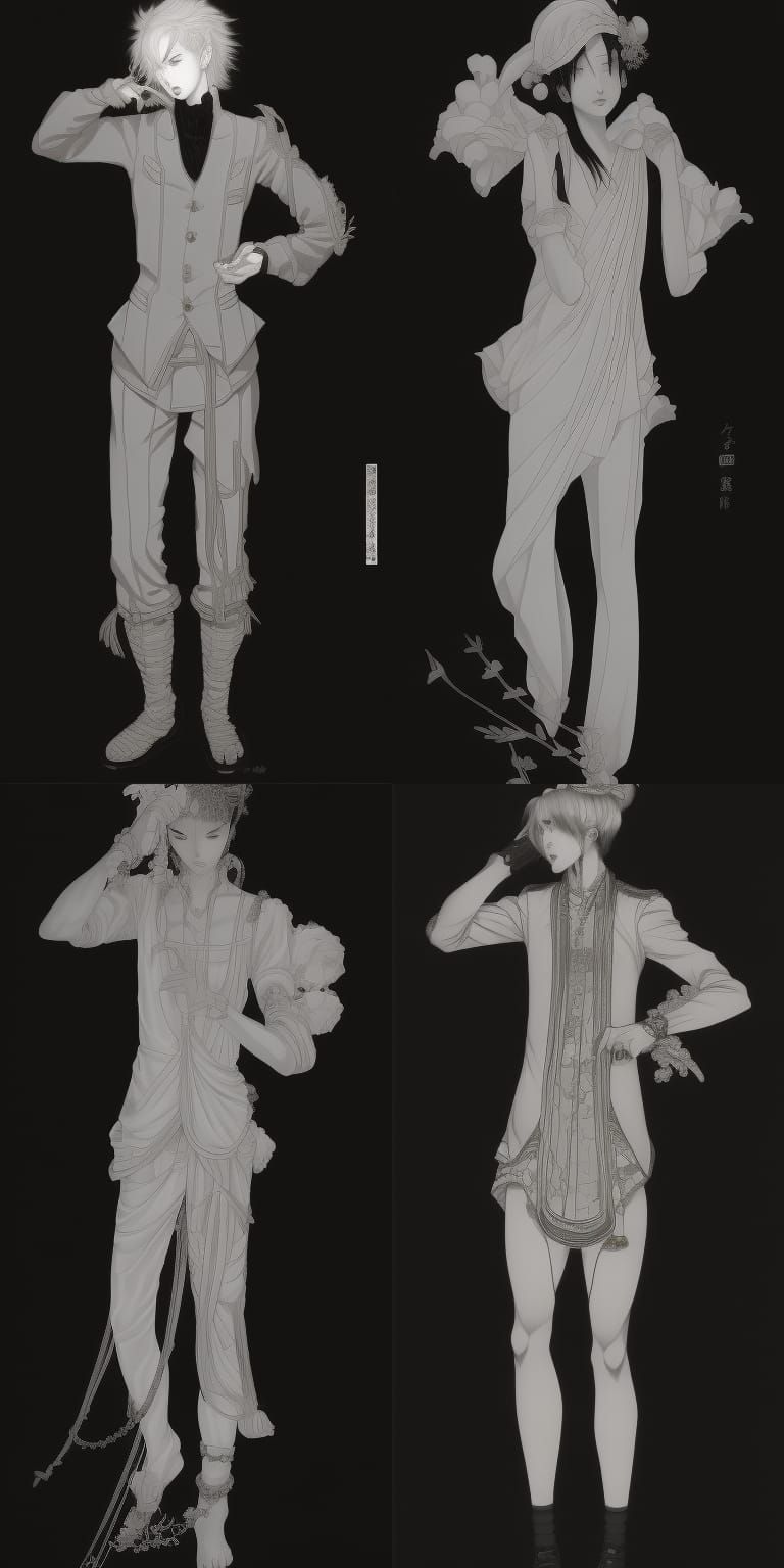 Rococo Manga Art in Neoclassical Style