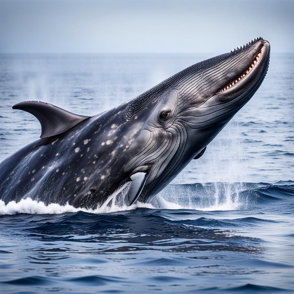 Rare Spade-Toothed Whale Portrait in Natural Light