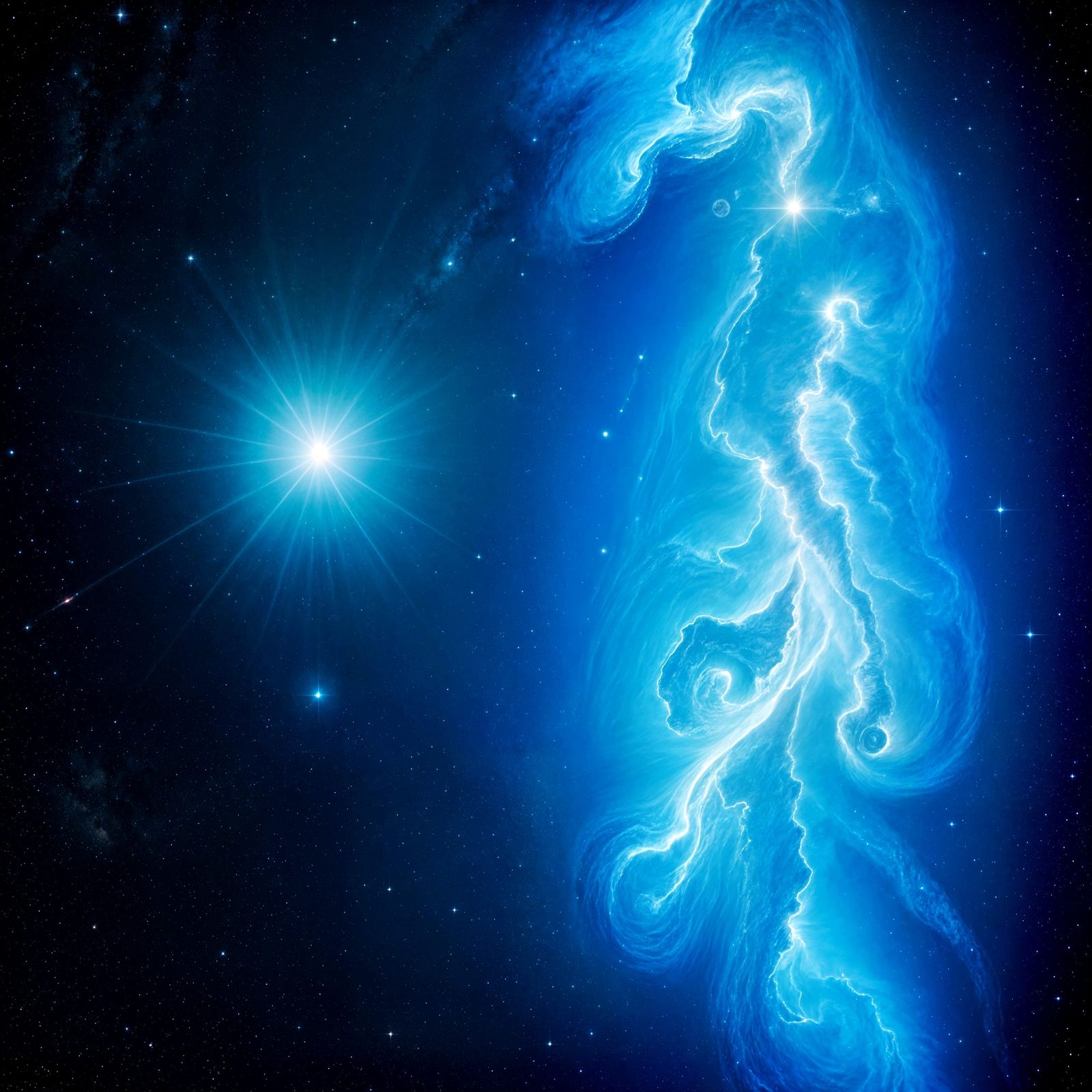 Vibrant Deep Space Nebula Cloudscape