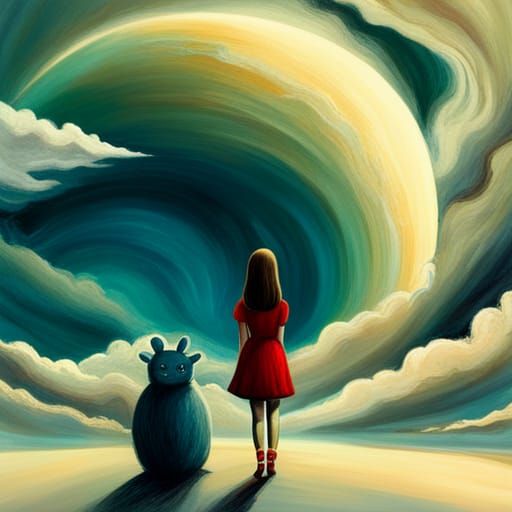 Eerie Whimsical Storybook Illustration in Pop Surrealism