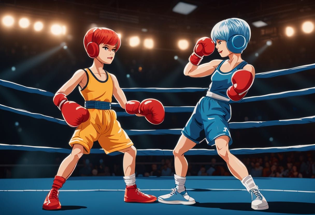 Pixie Dolls Boxing in Lightweight Title Bout