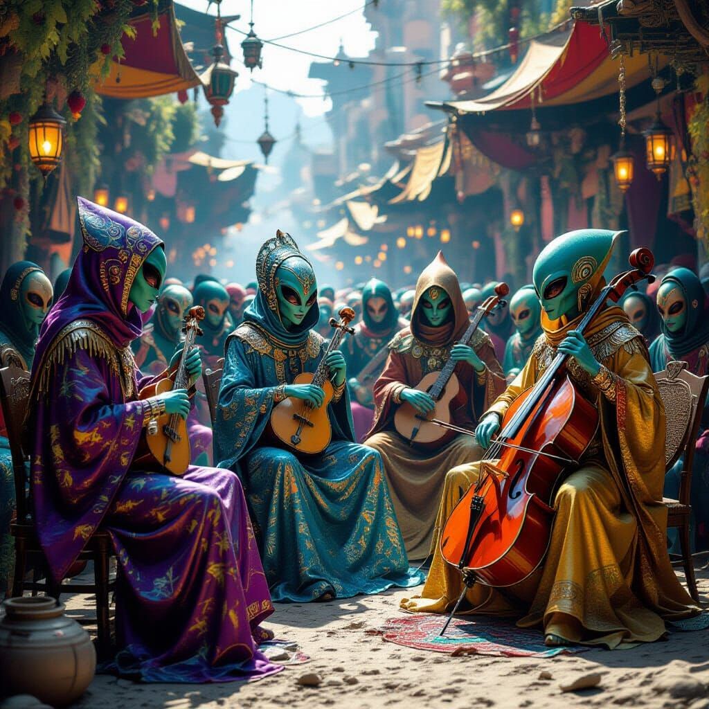 Alien Musicians' Concert: Fantasy Concept Art