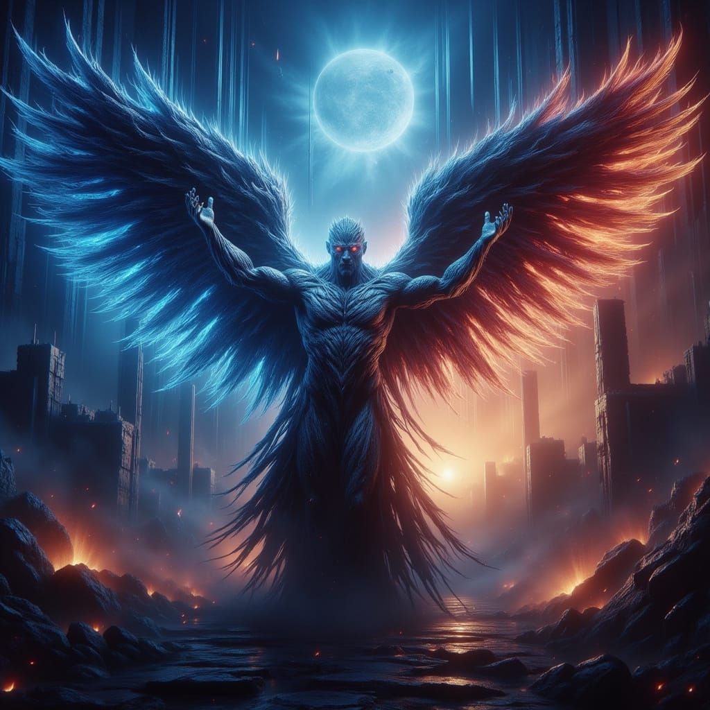 Winged Victory of Samothrace in Fantasy Concept Art Style