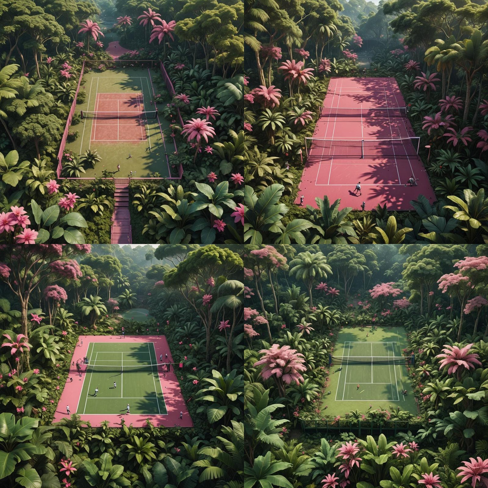 Jungle Tennis: A Pink Court Fantasy