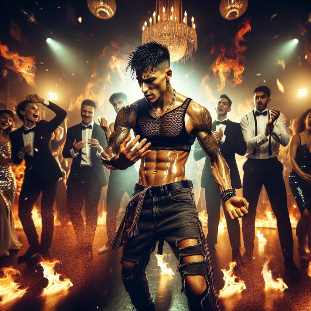 Fiery Nightclub Dance: A Scene of Passion and Conflict