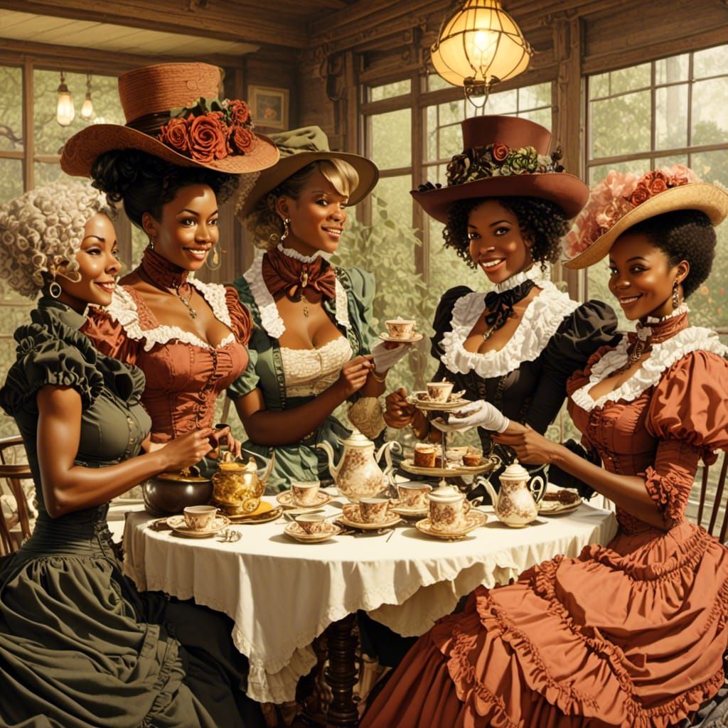 Steampunk High Tea with African American Women