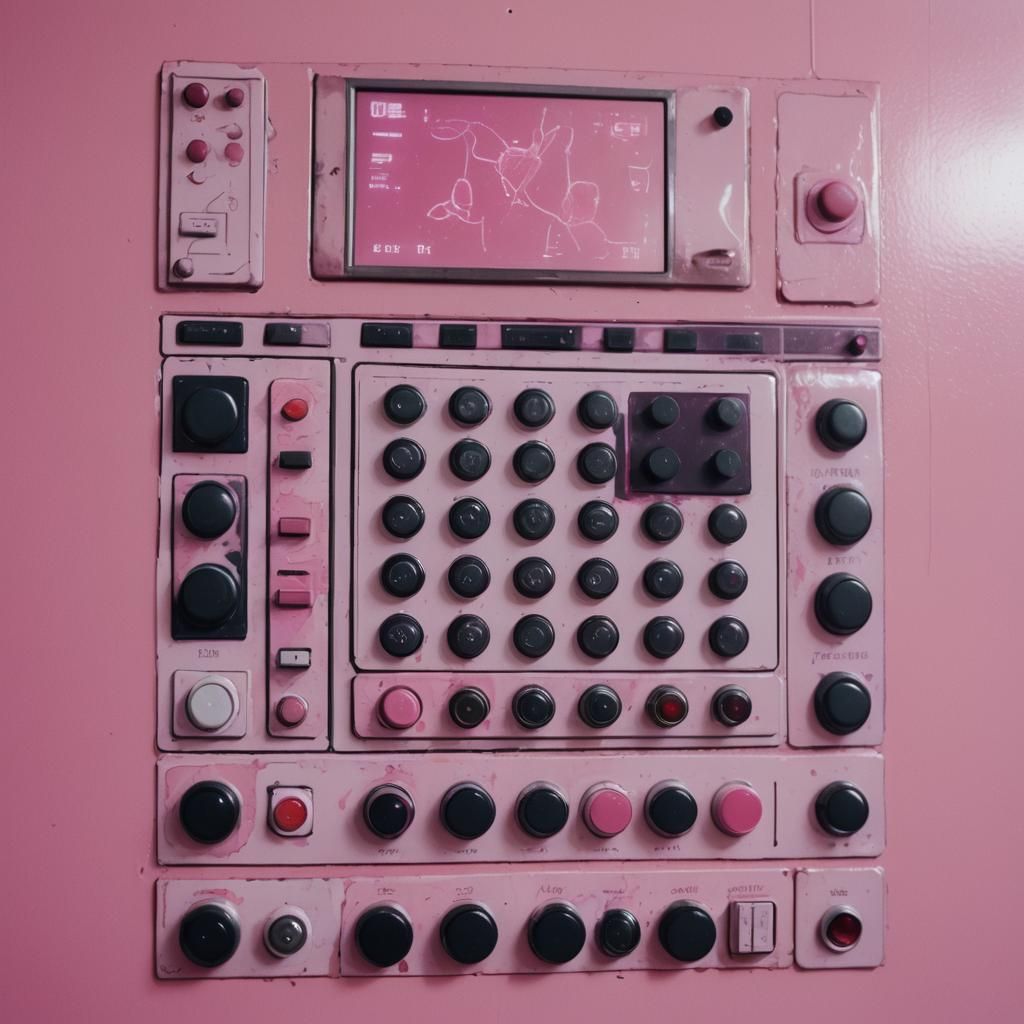 Electronic Control Panel in Pink Room