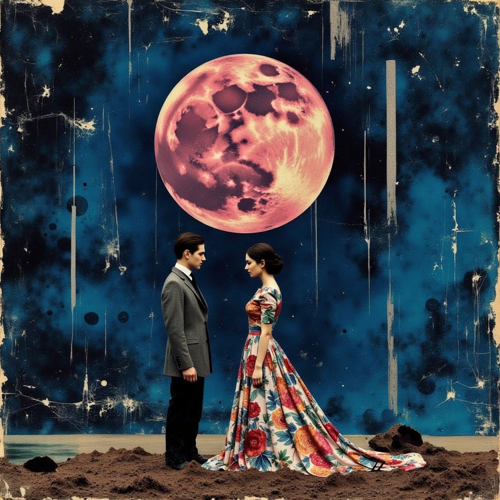 Luminous Full Moon Adorns Enchanted Couple