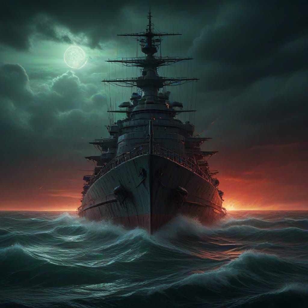 Nightmarish WWII Battleship Bismarck Emerges from Cursed Sea