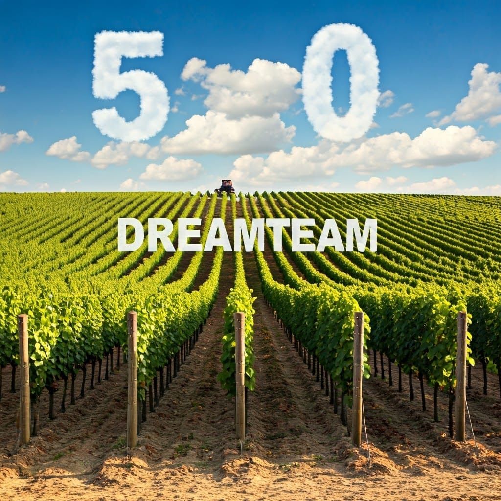 Vineyard Dreamteam Anniversary in Golden Light