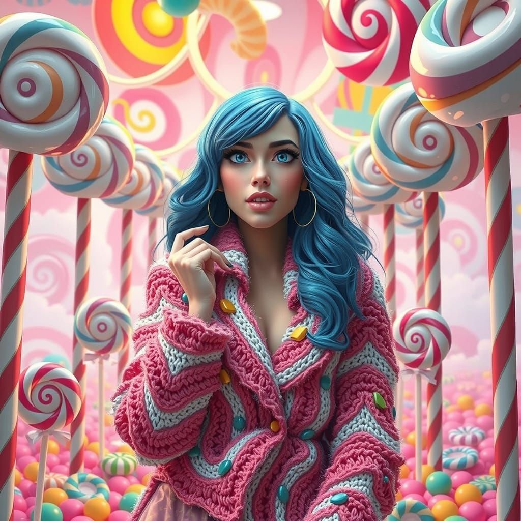 Vibrant Whimsy in Hyperrealistic Candyland