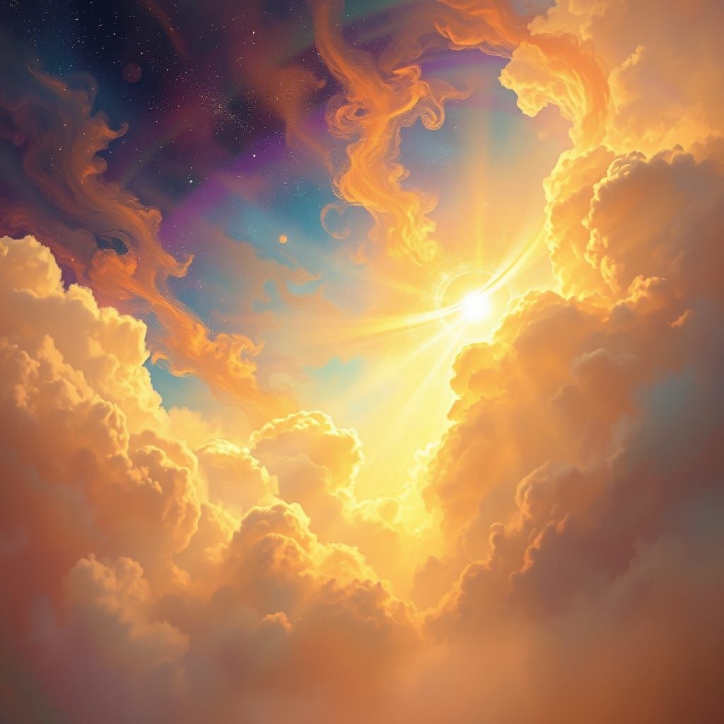 Celestial Dreamscape in Vibrant Impressionist Style