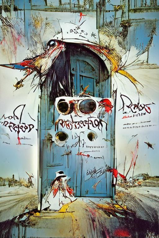 Edgy Gonzo Illustration Inspired by Ralph Steadman