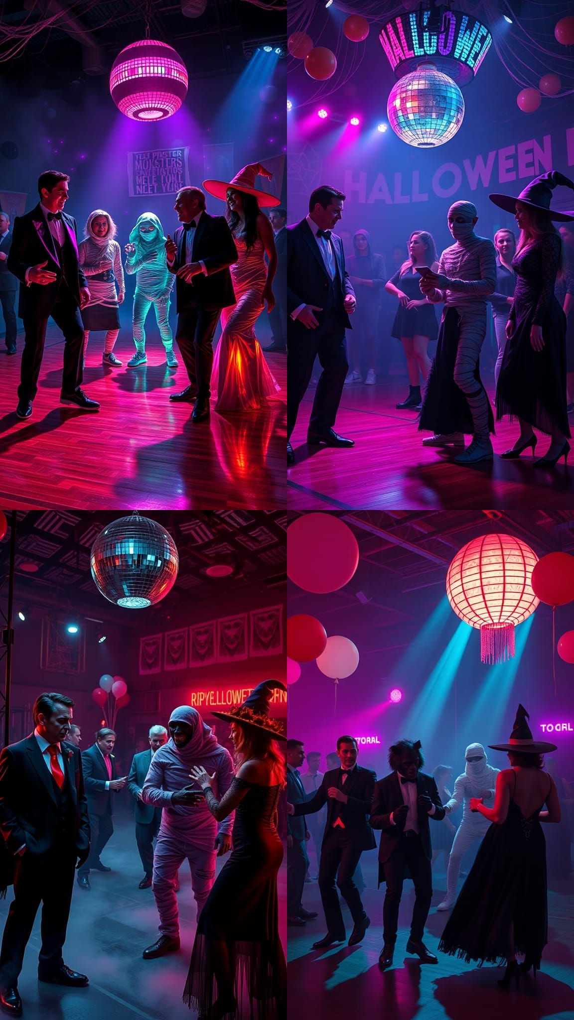 Halloween Monster Prom in Cyberpunk Style