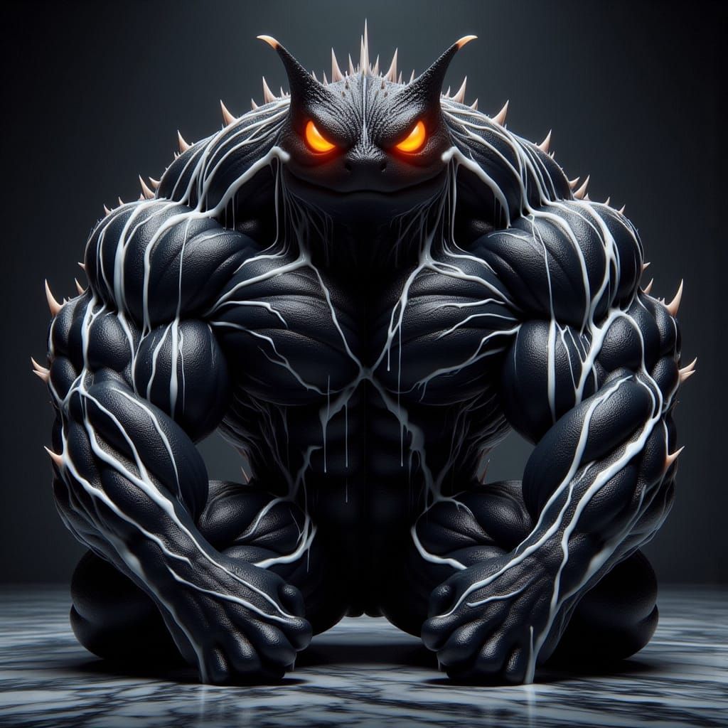 Muscular Letters Form Symbiotic Banner