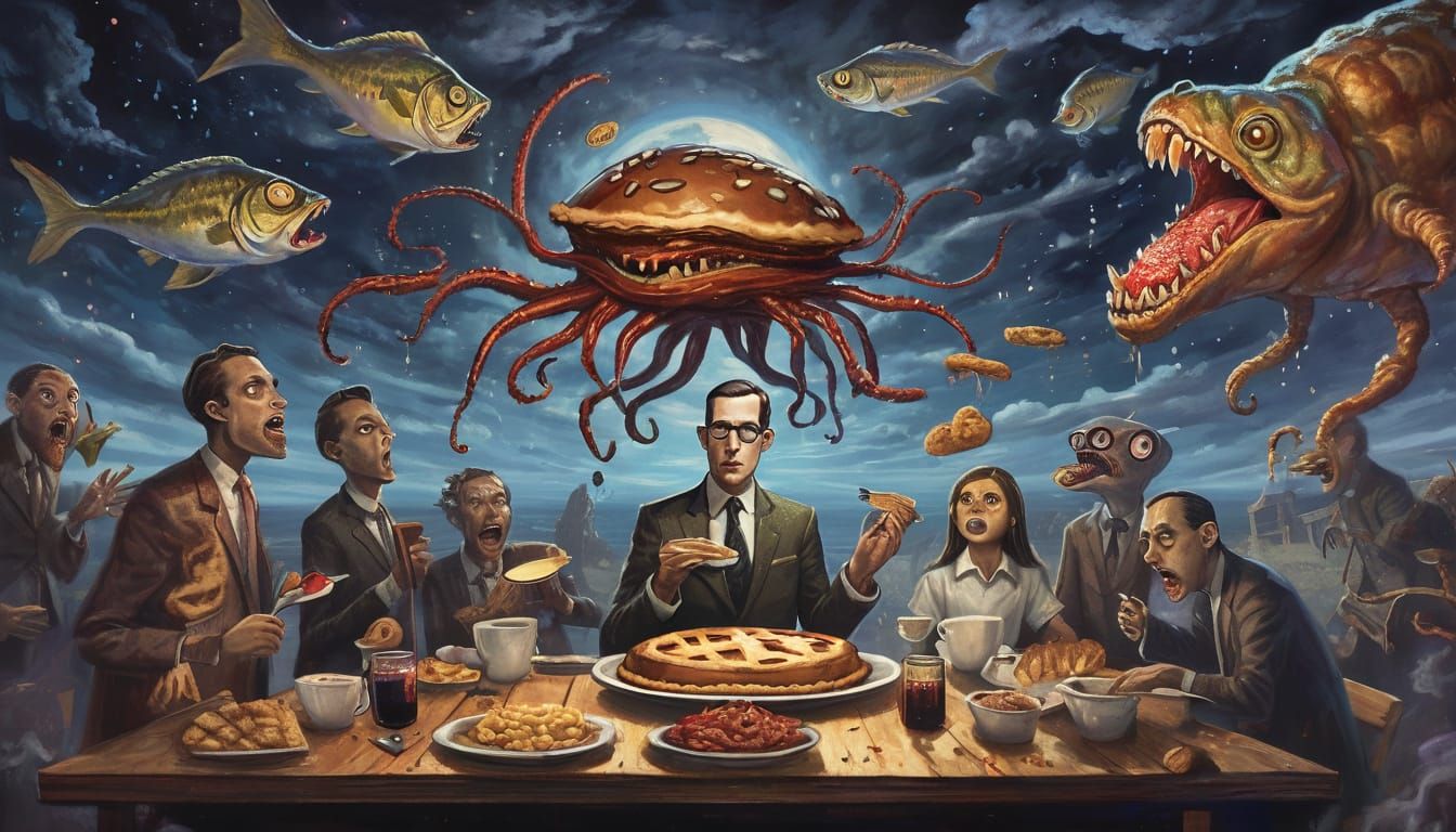 Chaotic Banquet of Lovecraftian Cryptid Gods