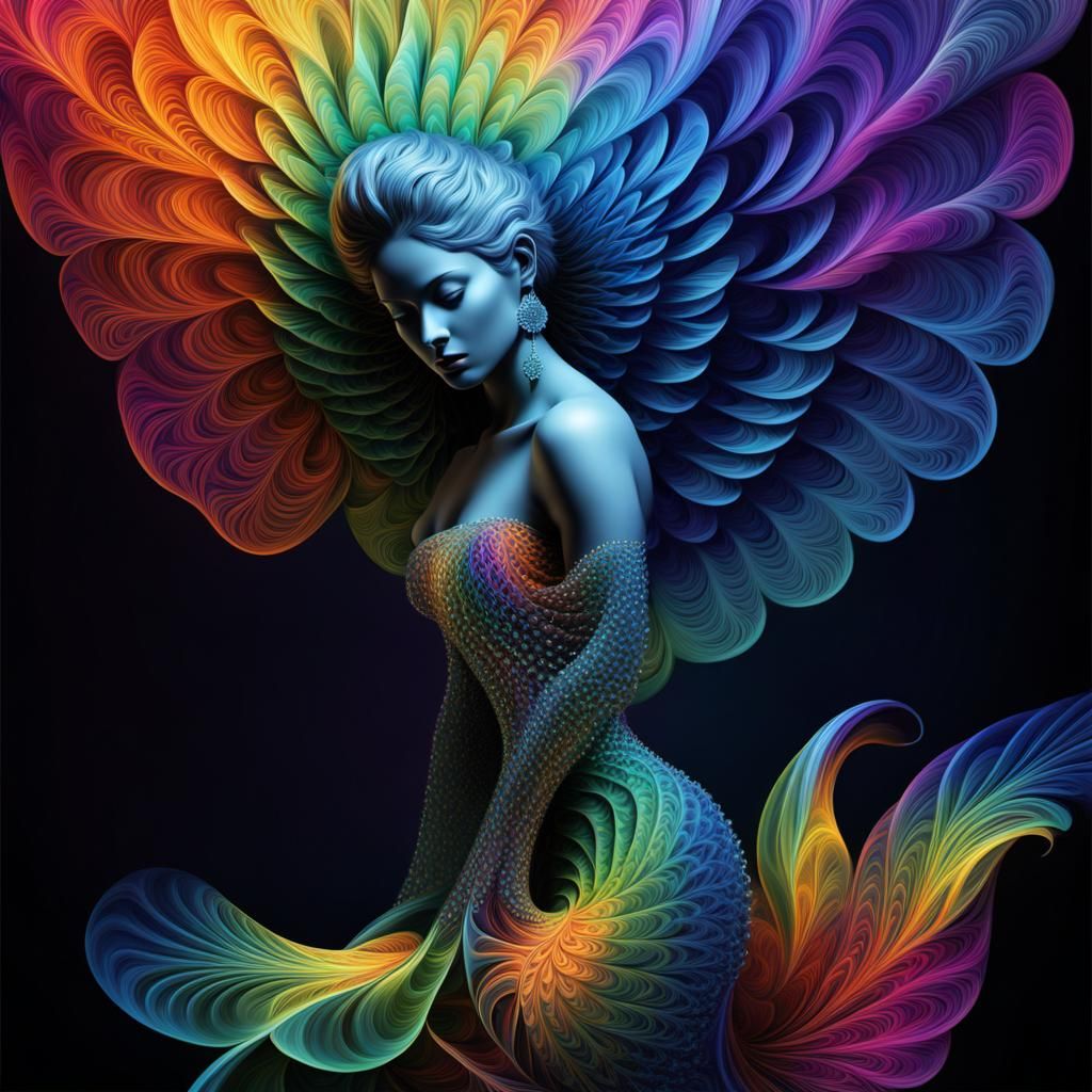 Psychedelic Fractal Geometry with Angel Number