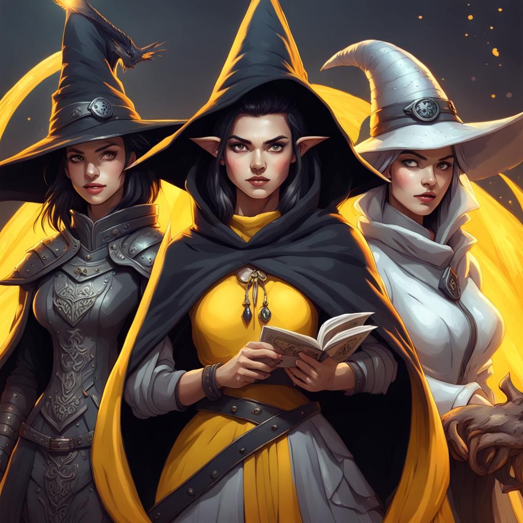 Fantasy Girls Card Game: Detailed Matte Painting