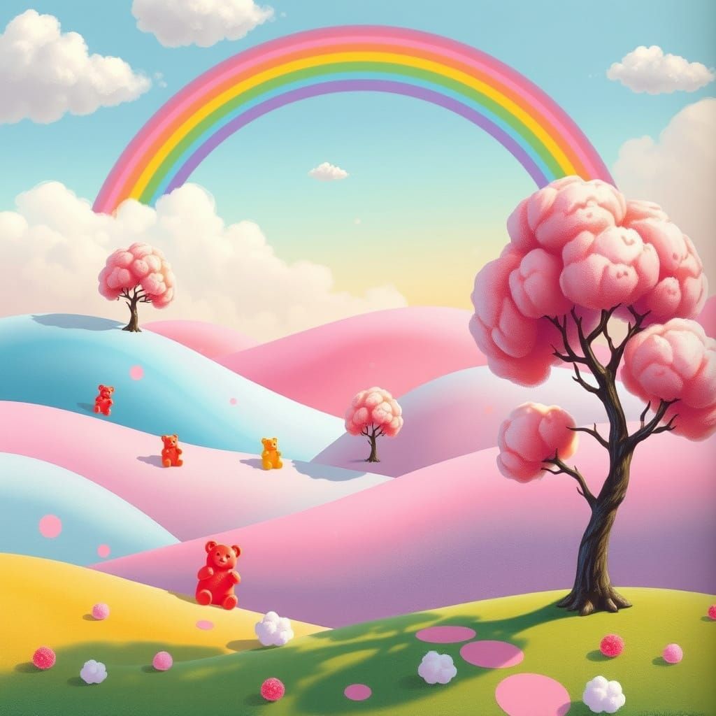 Candy Land: A Whimsical Landscape Painting