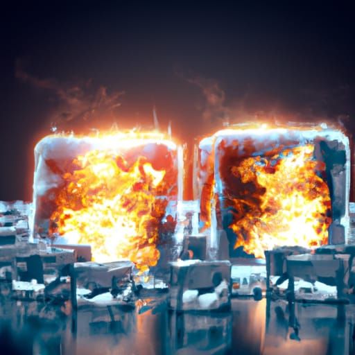 Fiery Ice Cubes: Dramatic Digital Matte Painting