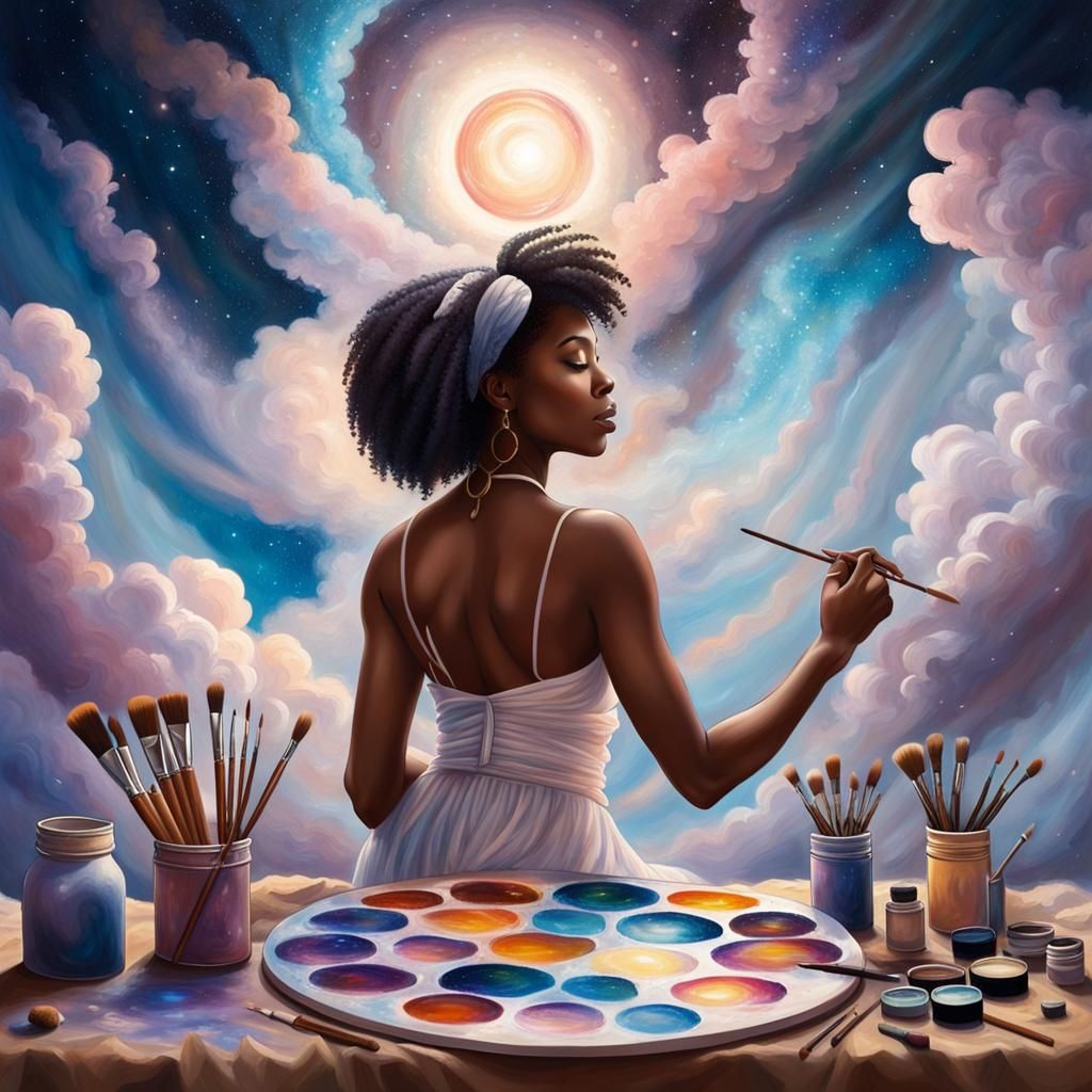 Celestial Painter: A Black Woman's Astral Art