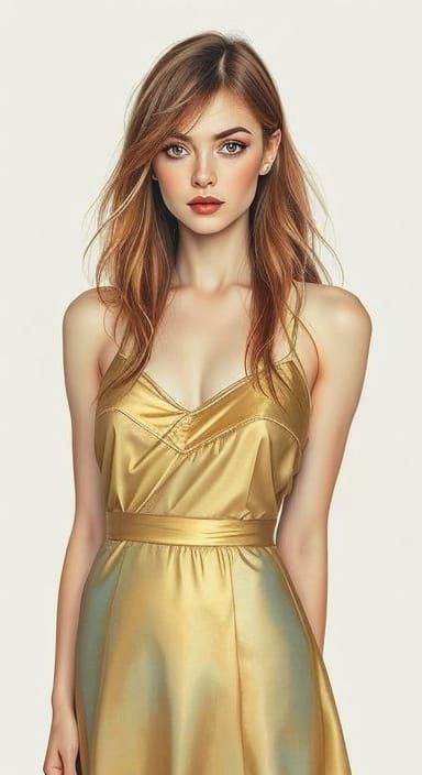 Swedish Pin-Up in Art Nouveau Style