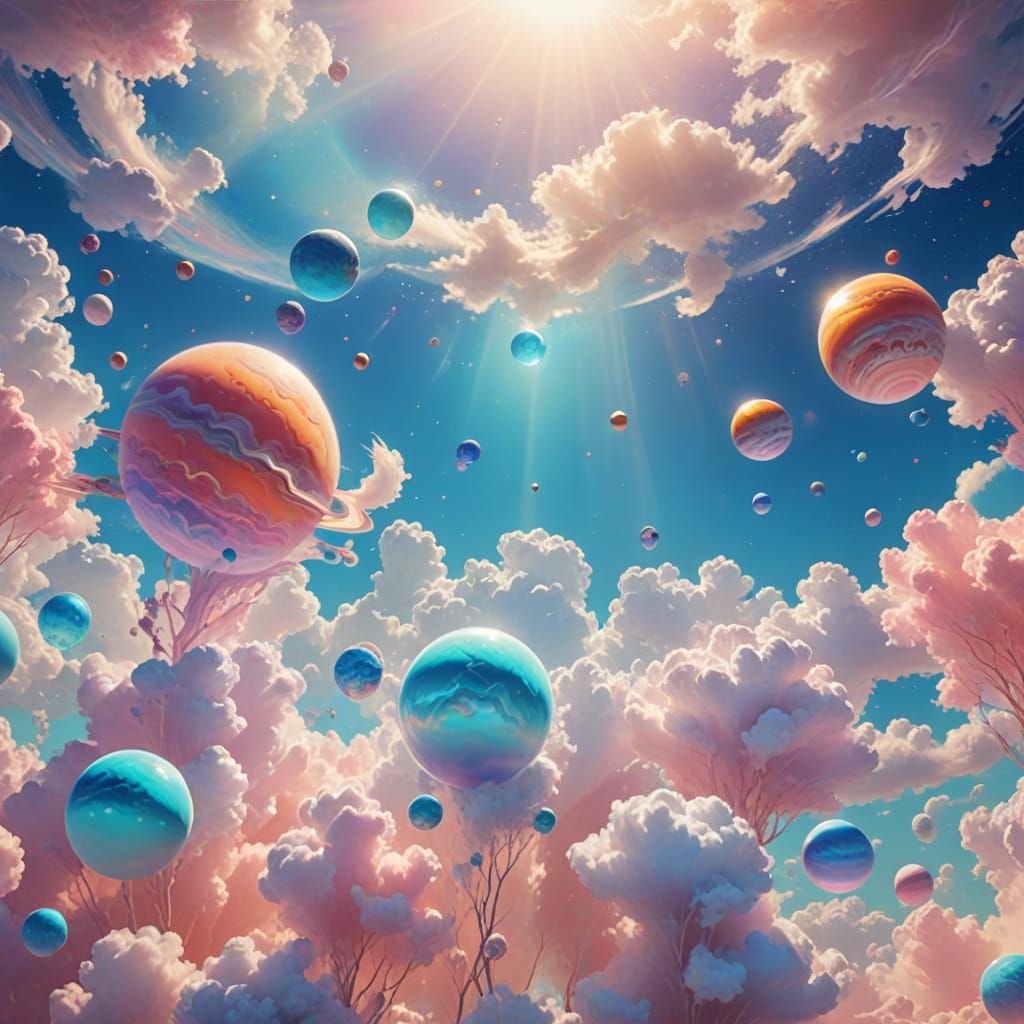 Ethereal Cosmic Dreamscapes in Soft Focus