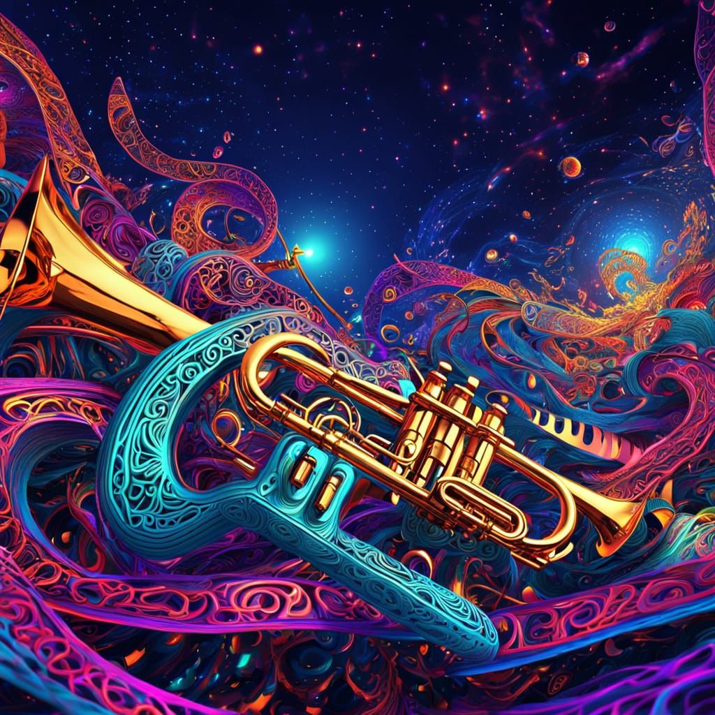 Biblical Digital Art: Trumpets Sound in Chaotic Realm