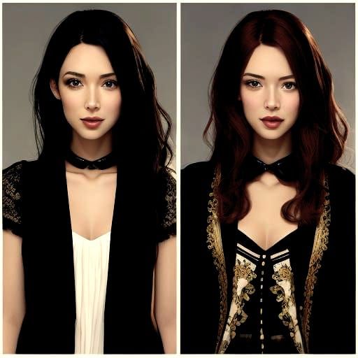 Macro Portrait: Ginger Woman in Crimson Dress