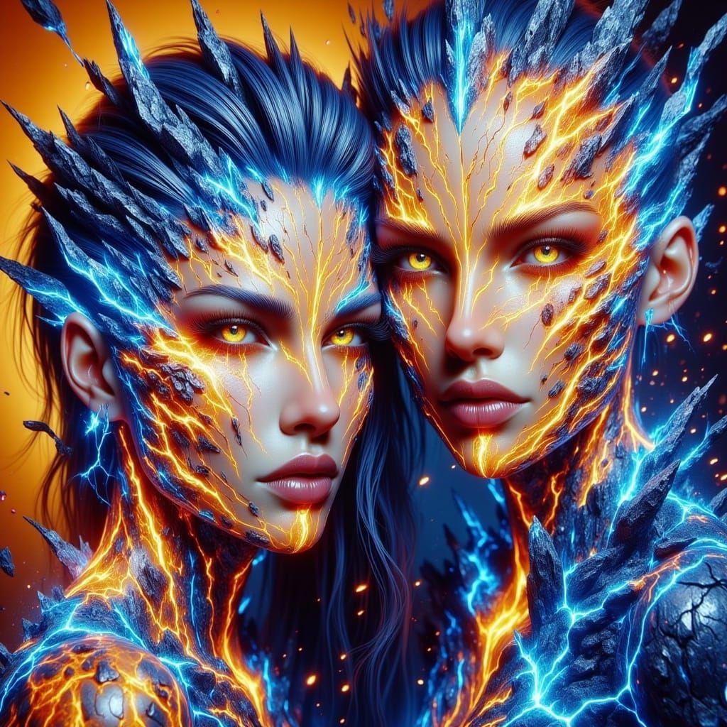 Ominous Glowing Yellow Cracks