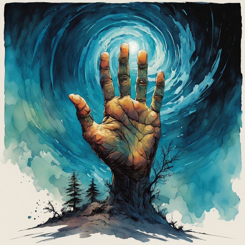 Majestic Hand of Protection Radiates Justice