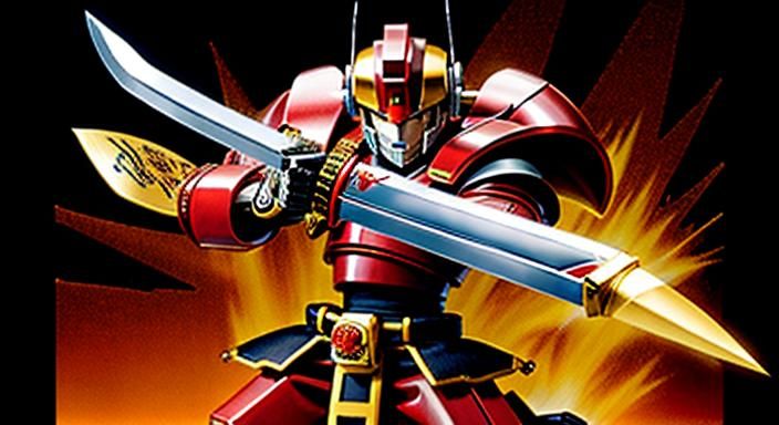 Samurai Mecha Robot with Katana