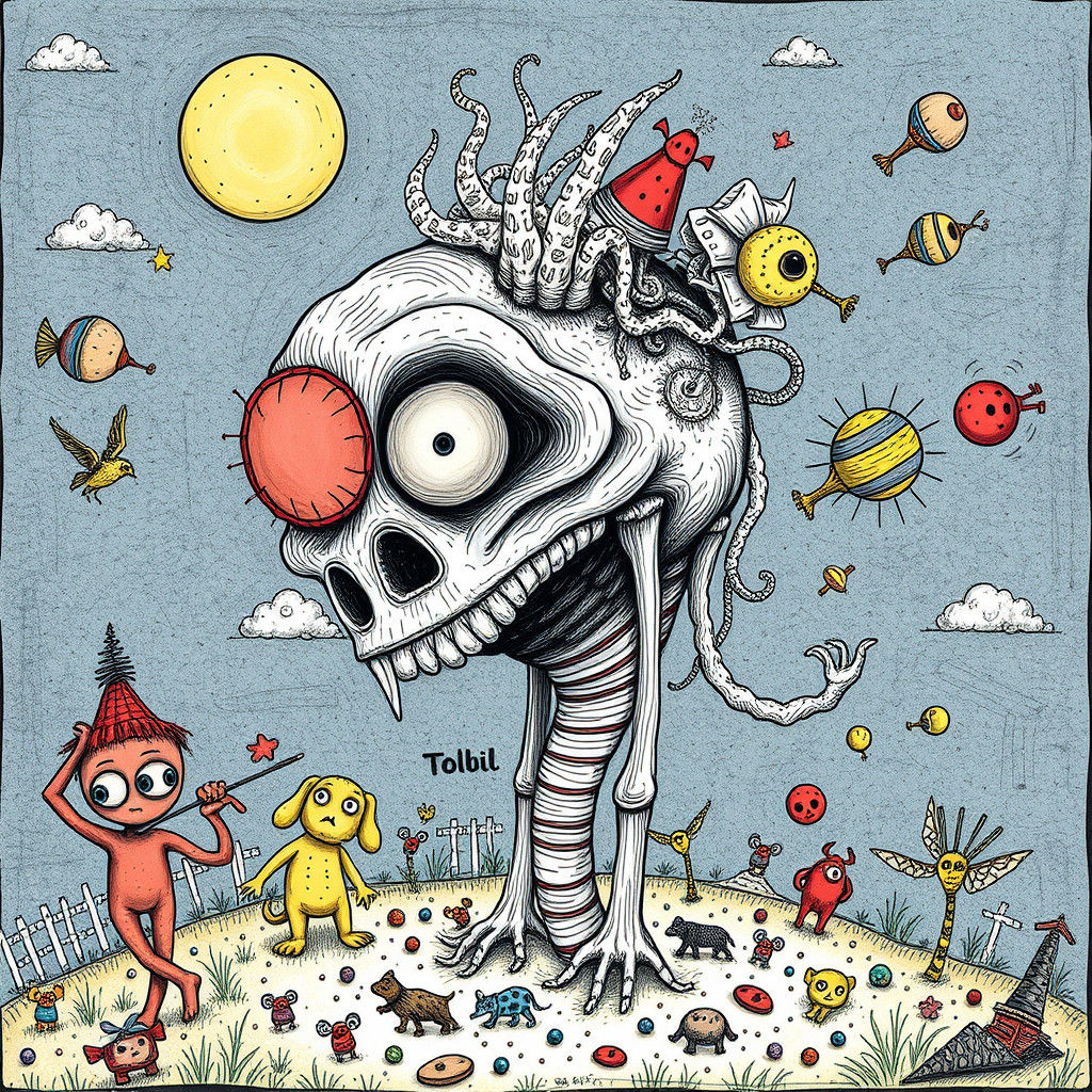 Disturbing Whimsical Doodle Art World in Massurrealism