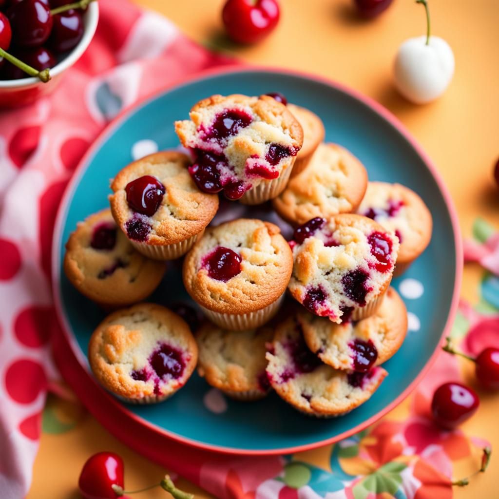Cherry Muffins: Professional Food Photography