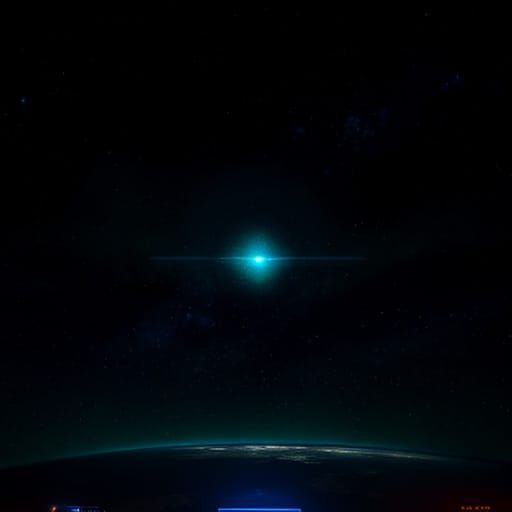 Aliens Observe Earth from Spaceship: Digital Sci-Fi Art